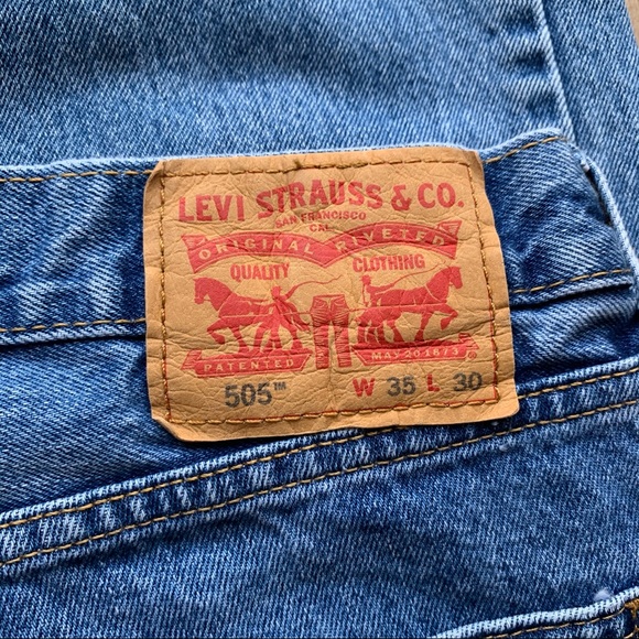 Vintage 90s Levis 505 Relaxed Jeans size 3… - Picture 3 of 7